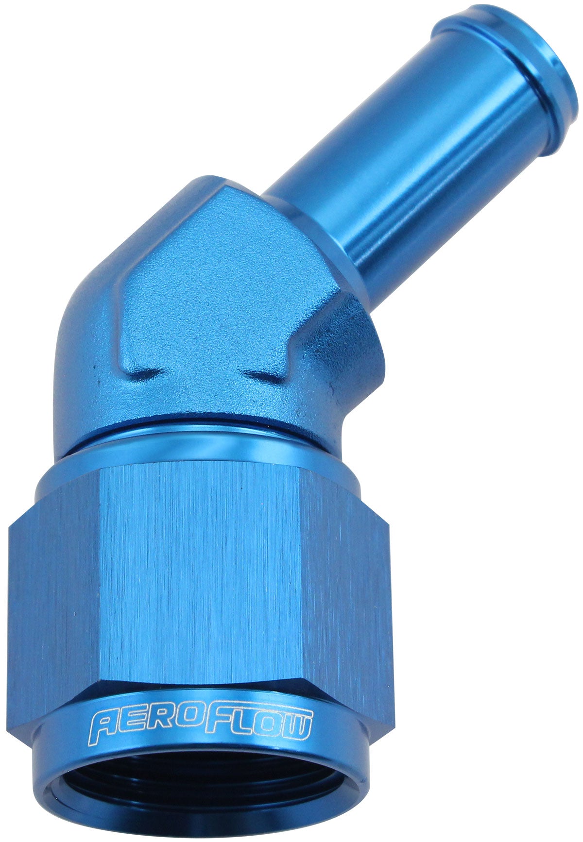 45° Hose Barb 1/2" to -10AN Blue Finish