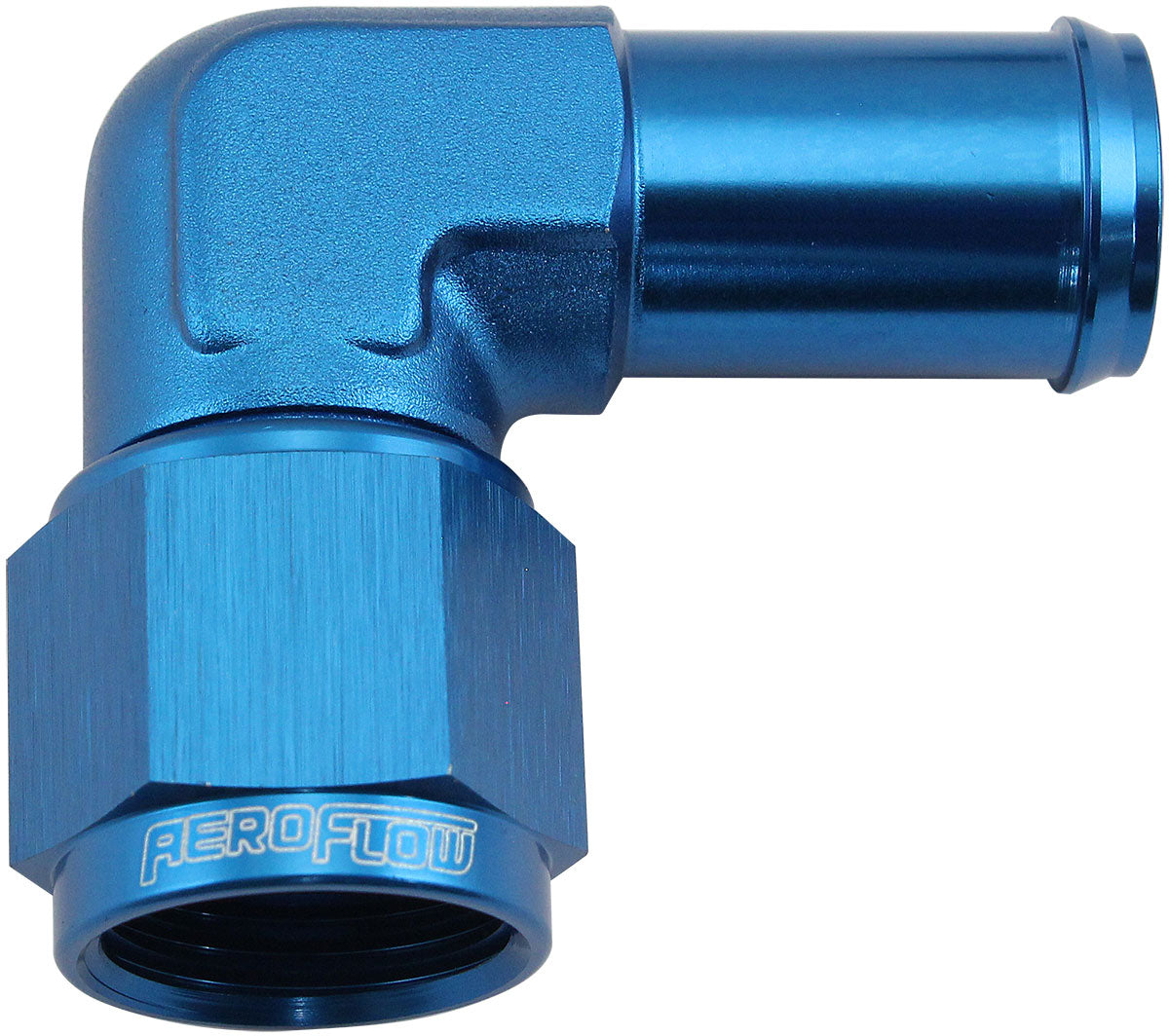 90° Hose Barb 5/8" to -8AN Blue Finish