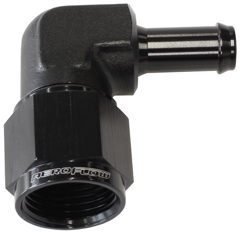 90° Hose Barb 1/2" to -8AN Black Finish