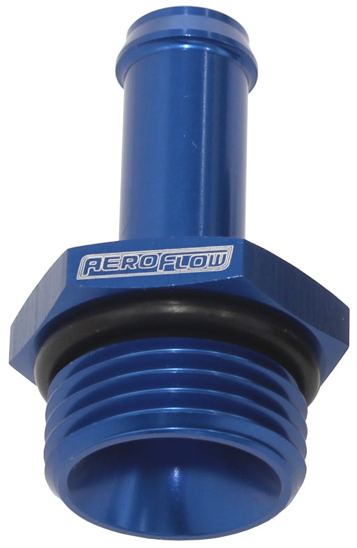 Straight Hose Barb 1/4" to -6 ORB Blue Finish