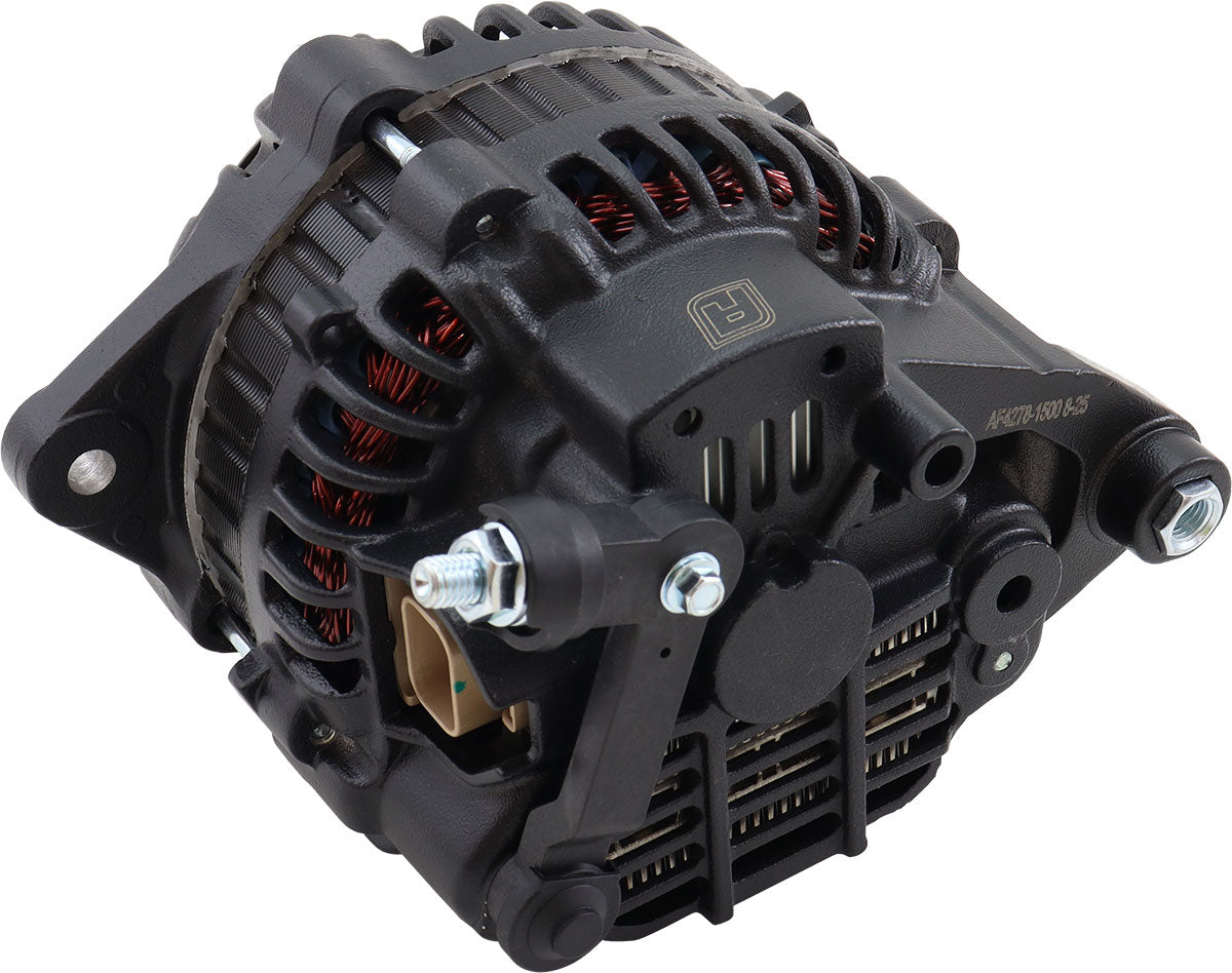 Aeroflow 130 AMP High Output Direct Fit Alternator - Black Finish Suit Mazda 13B Series 6, 7 and 8