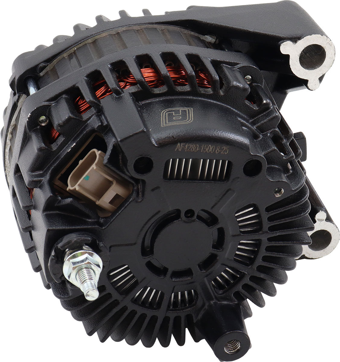 Aeroflow 190 AMP High Output Direct Fit Alternator - Black Finish Suit Ford Falcon BF, FG, FG-X Barra Inline 6 Cylinder, Will Not Suit BA Falcon