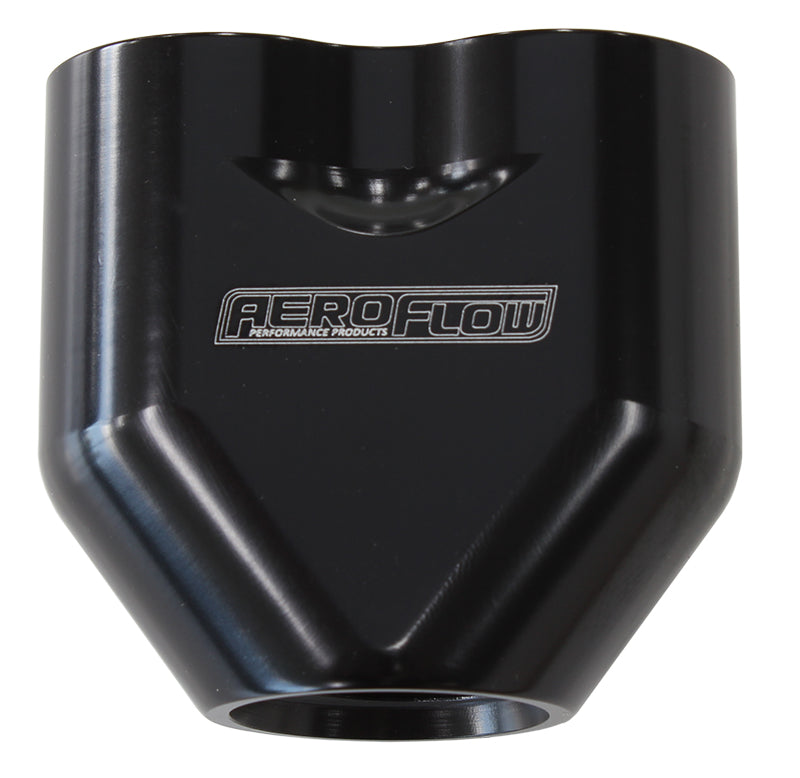 Billet 3 Port ORB U-Block Black Finish. 2 x -8 ORB Ports, 1 x -10 ORB Port