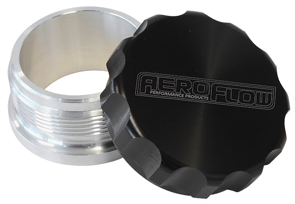 3" Billet Aluminium Weld-On Filler with Black Cap