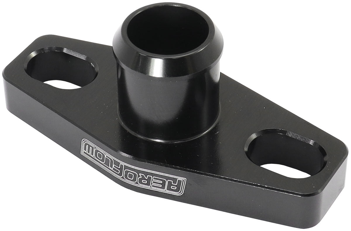 Turbo Drain Adapter 5/8" (16mm) Barb outlet, 38-44mm bolt centre, Black Finish