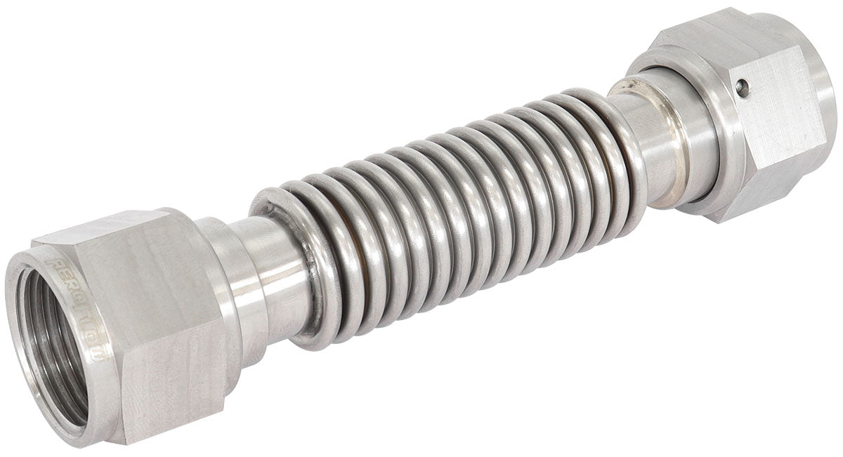 -12AN Flexible Turbo Drain Hose, 150mm Long 304 Stainless Steel. 5.9" (150mm) Overall Length