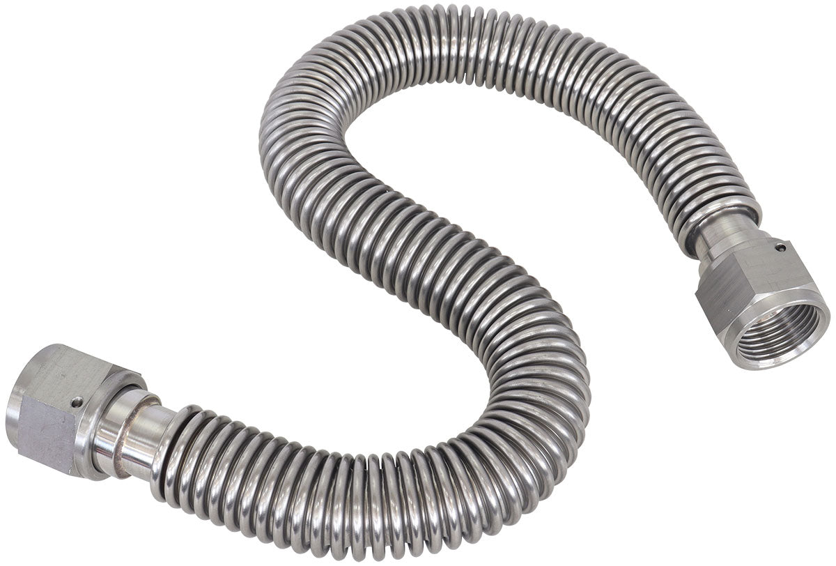 -12AN Flexible Turbo Drain Hose, 500mm Long 304 Stainless Steel. 19.5" (500mm) Overall Length