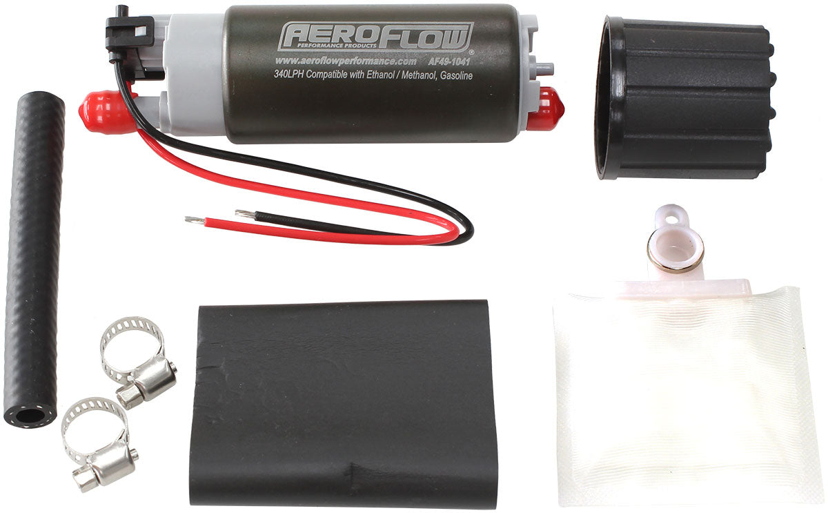 E85 340 LPH Hi-Flow In-Tank Pump 89.8 GPH (340 LPH) @ 43.5 Psi, Screen Inlet, 3/8" (9.6mm) Barb Outlet