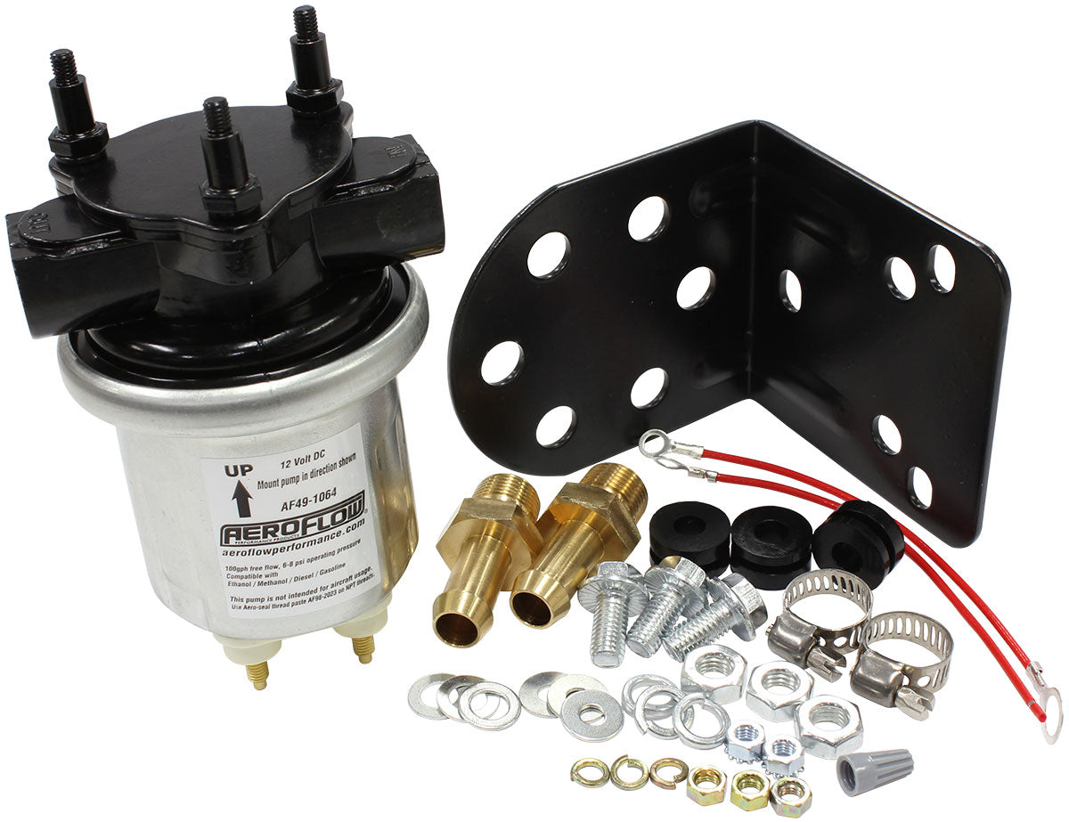 Compact Silver 100 GPHElectric Fuel Pump 6-8 psi Female 3/8" NPT threads