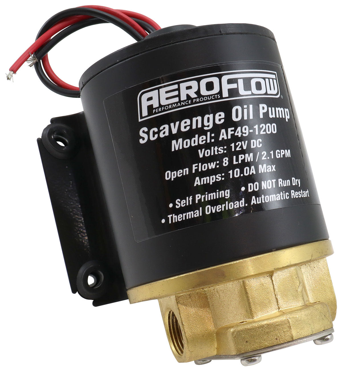 Electric Oil Transfer/Scavenge Gear Pump Flows up to 8 Litres to Minute (2.1 Gallons Per Minute)