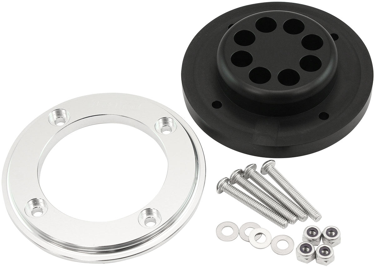Aeroflow Ignition Wire Firewall Grommet 8 Cylinder Kit - Silver Face Suit 8 x 8.5mm Spark Plug Wires