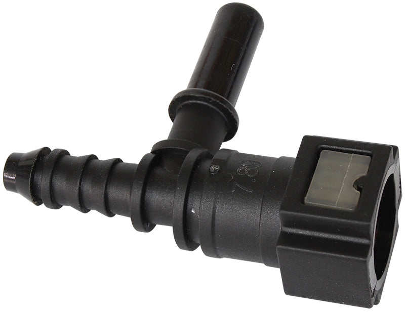 Straight Push On EFI Fitting 5/16" Male Barb To 5/16" EFI Push-On Barb With 5/16" EFI Push-On Barb On Side