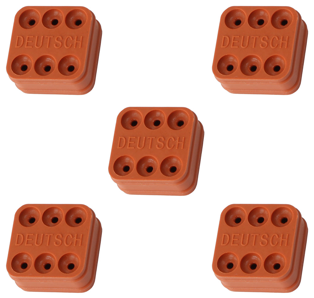 Replacement WeatherTight Wire Seal Suit 6 Pin Connector With 14 AWG Wire, 5-Pack