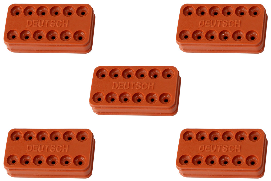 Replacement WeatherTight Wire Seal Suit 12 Pin Connector With 14 AWG Wire, 5-Pack