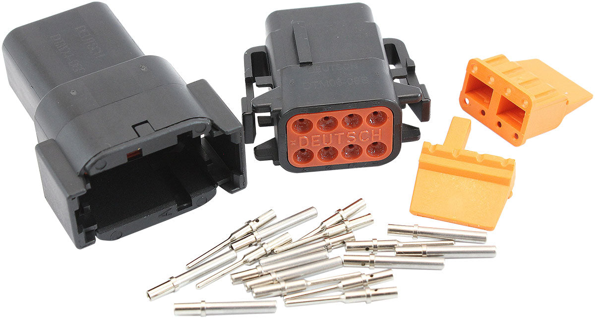 WeatherTight DTM 8 PinConnector Black Connector, Suit 20AWG Wire