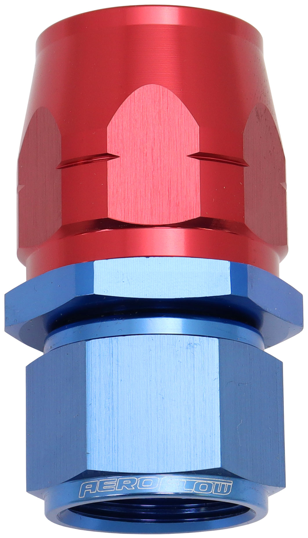550 Series Cutter Style One Piece Straight Stepped Hose End -12AN to -16 Hose Blue/Red Finish. Suits 100 & 450 Series Hose