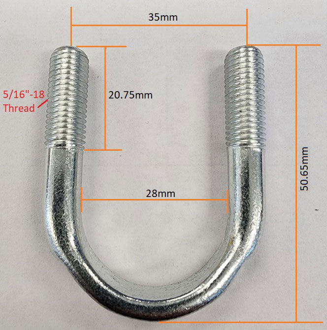 Forged U-Bolts Suit Universal Joint With 1-1/16" Cap