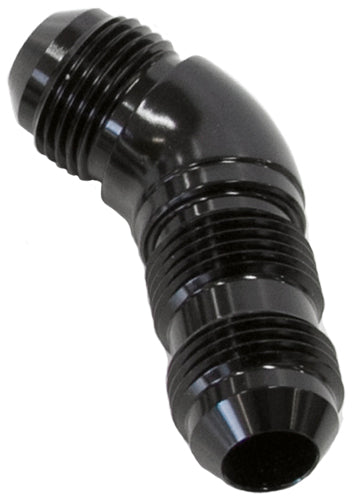 45° Full Flow AN Bulkhead -12AN Black Finish