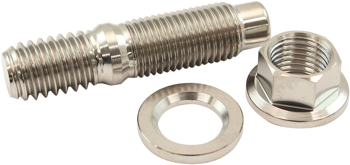 Aeroflow 3/8" Titanium Stud, Nut and Washer Kit Sold as One Stud, One Flat Washer and One 6 Point Hex Nut