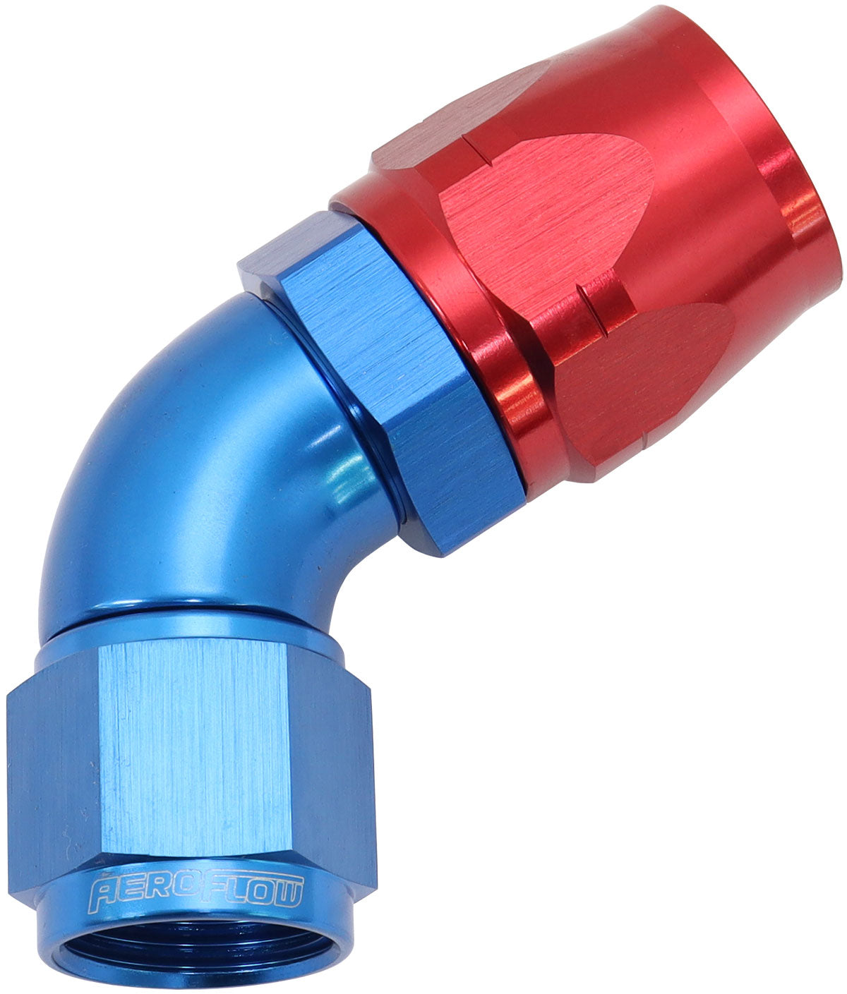 550 Series Cutter Style One Piece Swivel 60° Stepped Hose End -10AN to -12 Hose Blue/Red Finish. Suits 100 & 450 Series Hose