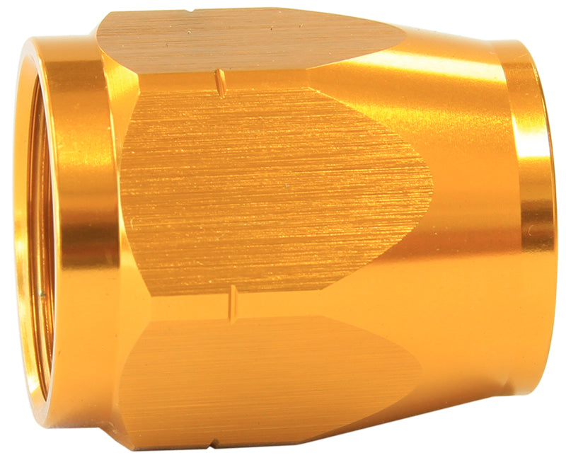 Cutter Style Hose End Socket -8AN Gold Finish. Suits 500, 550 and 880 Series Hose Ends