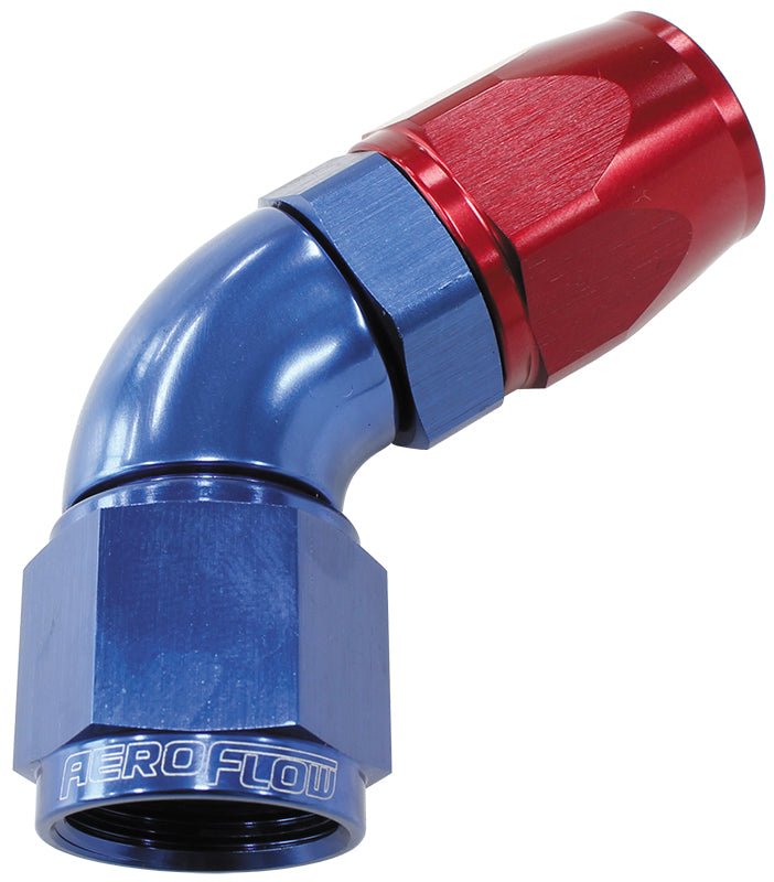 570 Series PTFE 60° Hose End -4AN Blue/Red Finish. Suits 200 & 250 Series Hose