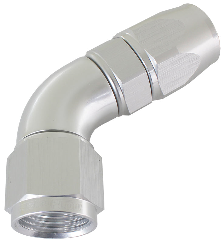 570 Series PTFE 60° Hose End -8AN Silver Finish. Suits 200 & 250 Series Hose