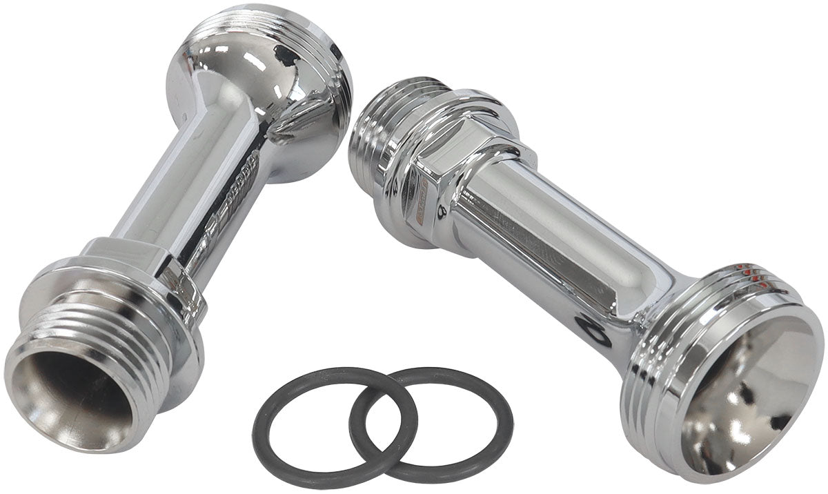 Aeroflow Replacement Billet Adjustable Fuel Log Legs Suit Adjustable Fuel Log (AF64-2037), -8ORB Thread, Chrome Finish
