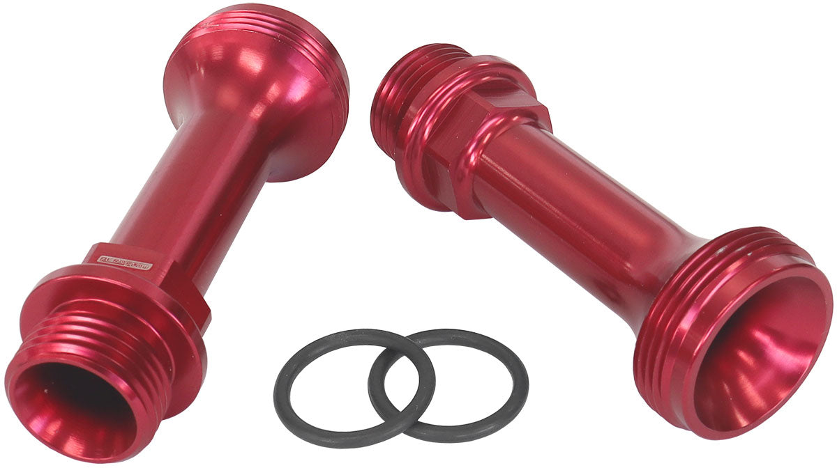 Aeroflow Replacement Billet Adjustable Fuel Log Legs Suit Adjustable Fuel Log (AF64-2037), -8ORB Thread, Red Finish