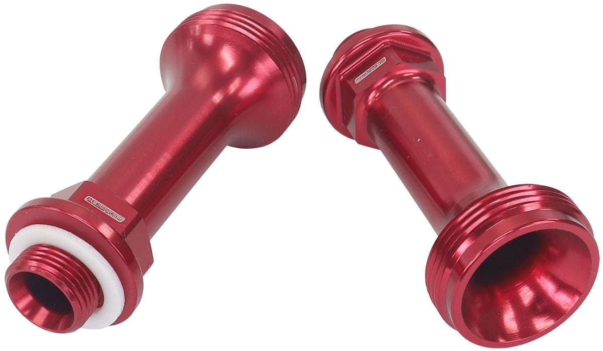 Aeroflow Replacement Billet Adjustable Fuel Log Legs Suit Adjustable Fuel Log (AF64-2037), 9/16-24" Thread, Red Finish