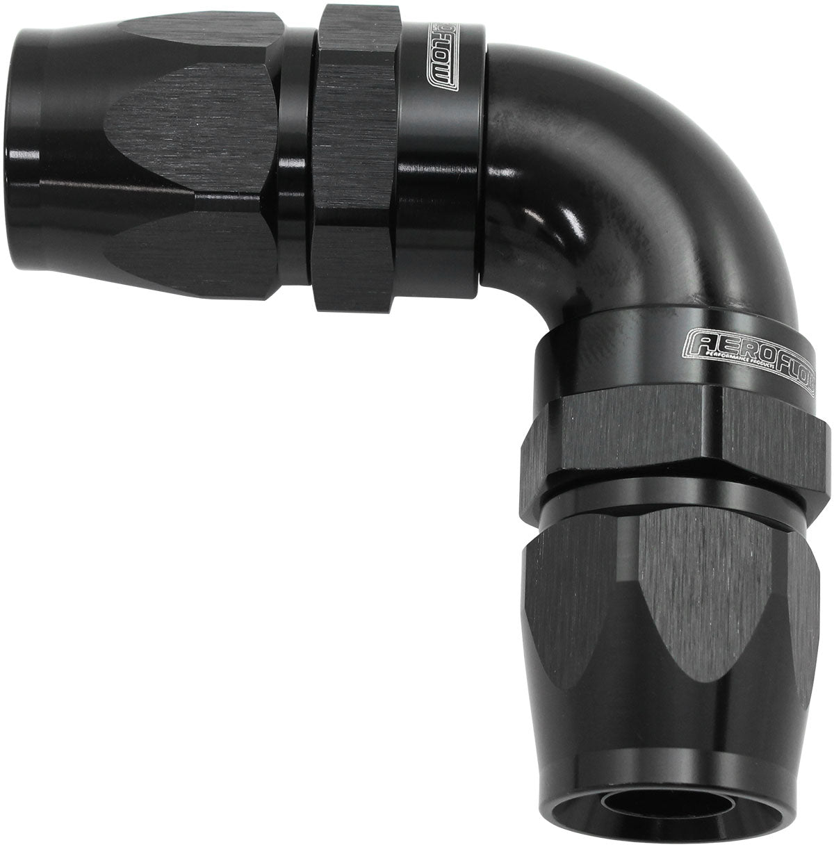 590 Series PTFE 90° Dual Hose Ends -16AN Black Finish. Suits 200 & 250 Series Hose