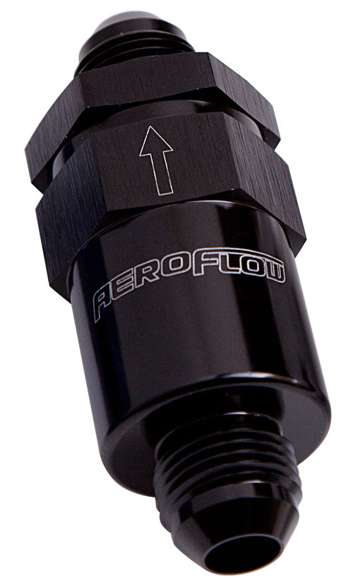 30 Micron Billet Fuel Filter -8AN Black Finish. 2" Length