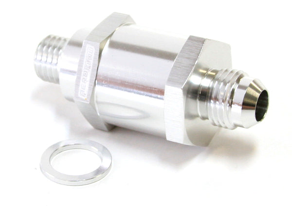 EFI Fuel Pump Check Valve -8AN (M12 x 1.5mm) Silver Finish