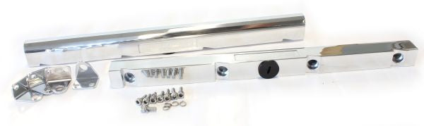 GM LS1 Billet EFI FuelRails - Polished Suit 14mm Full Length Fuel Injectors, -8ORB Ports