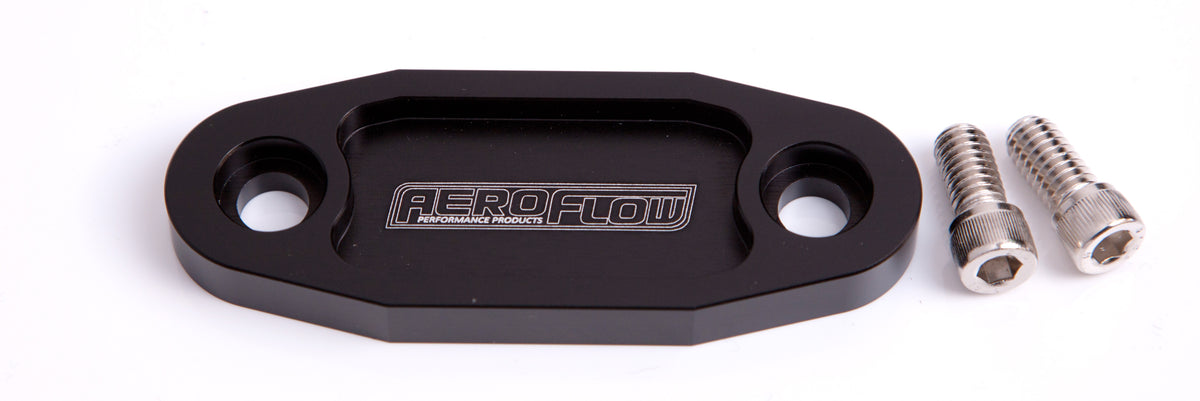 Billet Fuel Pump Block-Off Plate - Black Suit Ford 302-351C