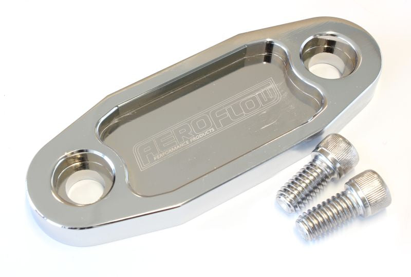 Billet Fuel Pump Block-Off Plate - Chrome Suit Ford 302-351C
