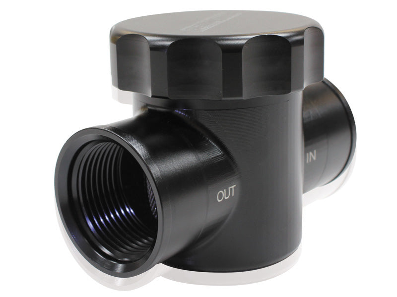 Aeroflow Billet Radiator Filter/Filler Anodised Black Finish