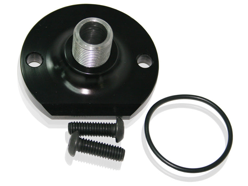 Billet Oil Bypass Eliminator Mount - Black Suit Small Block Chevy