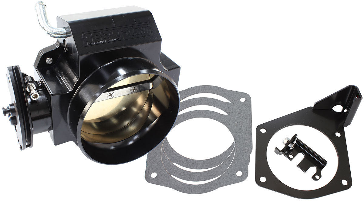 Billet 95mm Throttle Body - Black Finish Suit GM LS Series. Uses Standard Idle & TPS