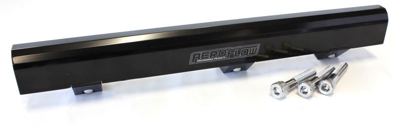 Mitsubishi Evolution 1-3 4G63 Billet EFI Fuel Rails- Black Suit 14mm Full Length Fuel Injectors, -8ORB Ports