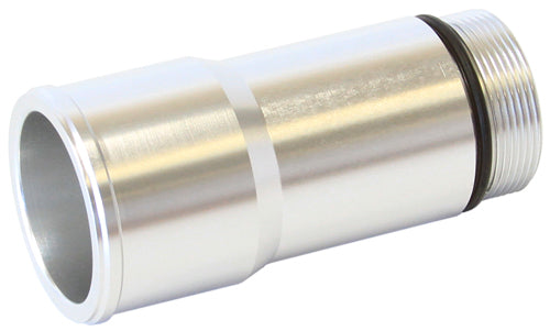 Radiator Hose Adapters - Silver 1.5" O.D., 2.75" Length, 1-1/4"-20 thread, fits most electric water pumps