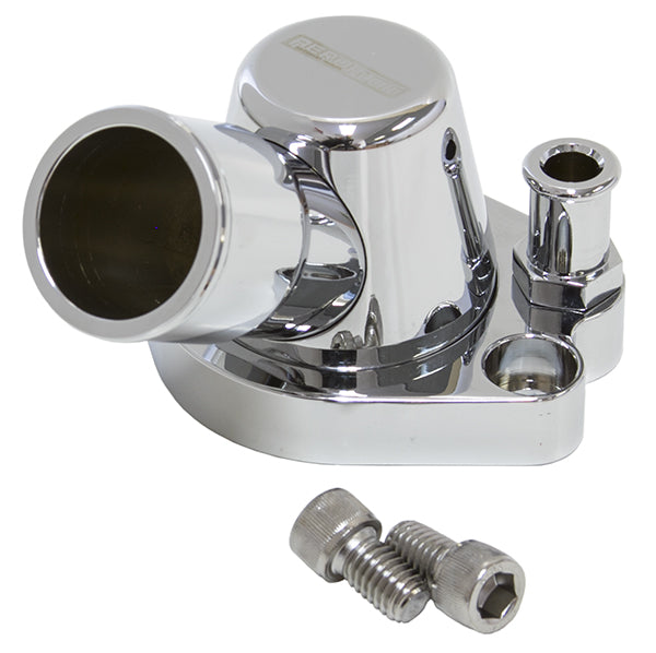 Billet Thermostat Housing - Chrome Suit Holden 253-308, with optional heater outlet, Swivel