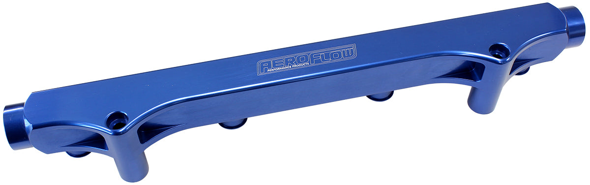 VW and Audi 1.8L 20v Billet EFI Fuel Rail - Blue Suit 14mm Full Length Fuel Injectors, -8ORB Ports