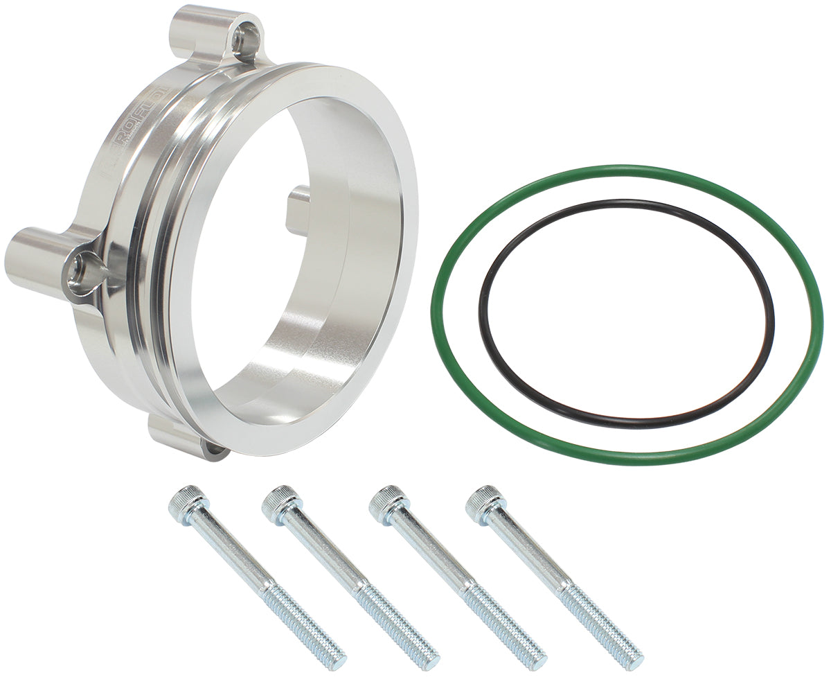 Aeroflow Bosch DBW Adapter, Silver Finish suits 74mm Bosch DBW and 3" Intercooler Clamp