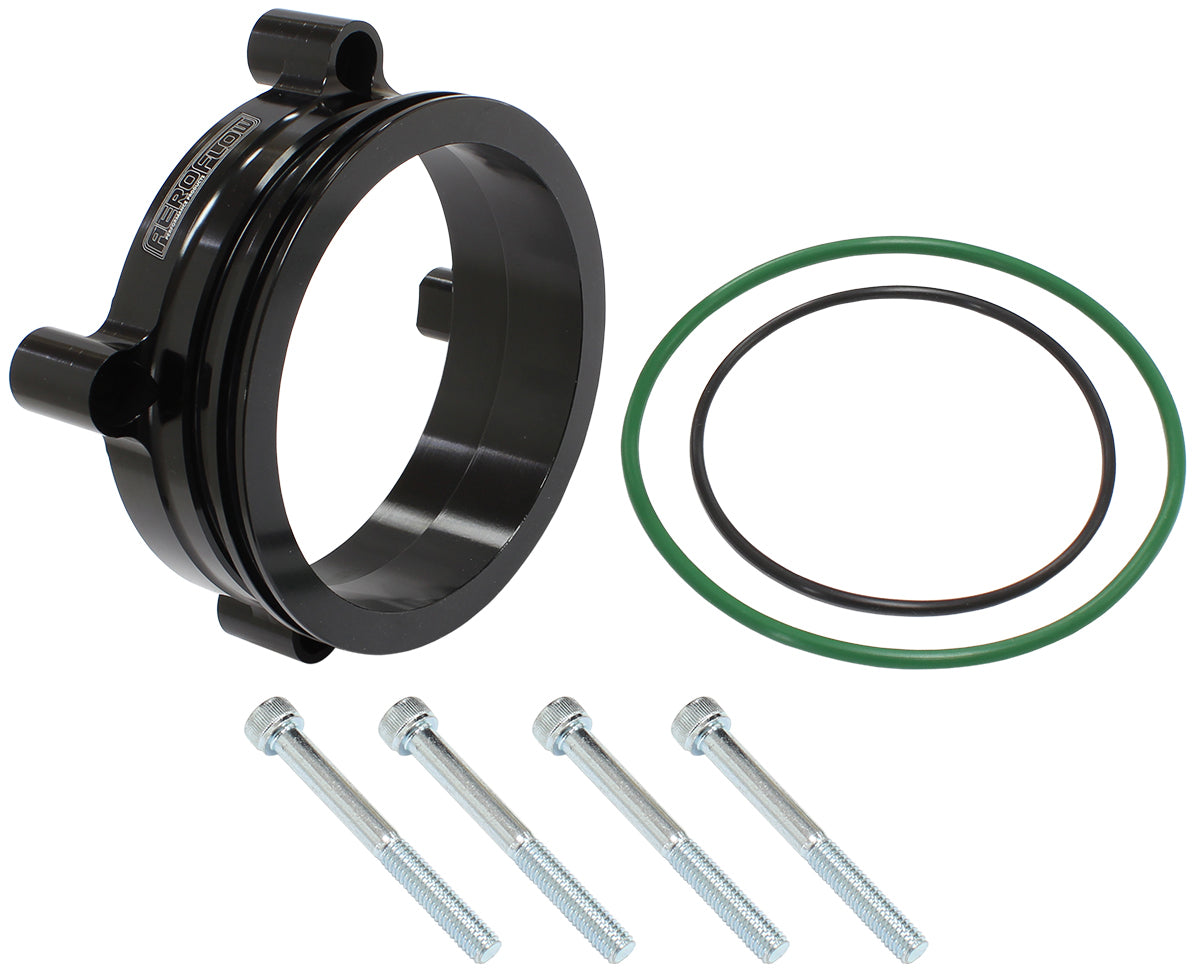 Aeroflow Bosch DBW Adapter, Black Finish suits 74mm Bosch DBW and 3" Intercooler Clamp