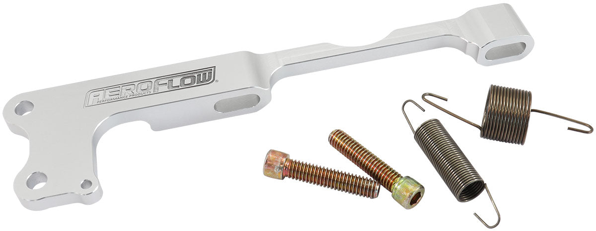 Aeroflow Throttle Cable Bracket Designed for Holley Sniper EFI Unit - Silver Direct Bolt On