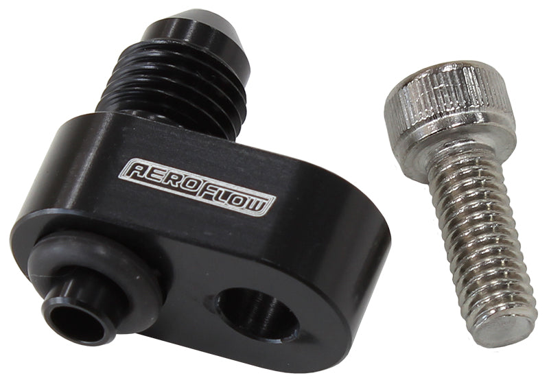 -4AN Water Cross-Over Adapter - Black Suit GM LS Series Engines