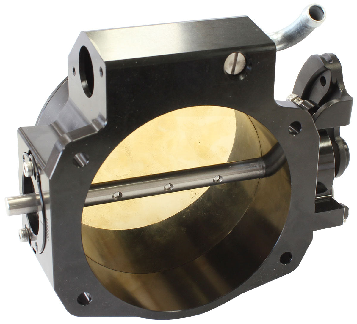 Aeroflow Billet 105mm Throttle Body - Black Finish Suit GM LS Series. Uses Standard Idle & TPS