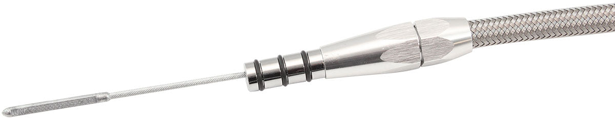 Aeroflow Mitsubishi 4G63 Engine Dipstick - Silver Finish Stainless Steel Flexible Dipstick