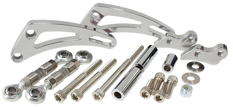 Low Mount Billet A/C Compressor Bracket, Polished Suit S/B Chev